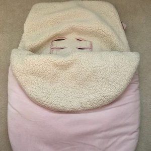 Light Pink JJ Cole Bundle Me baby footmuff, foot muff, sleeping sack